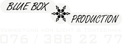 Logo Blue Box Production, Trimbach - Vermietung von Licht & Tontechnik